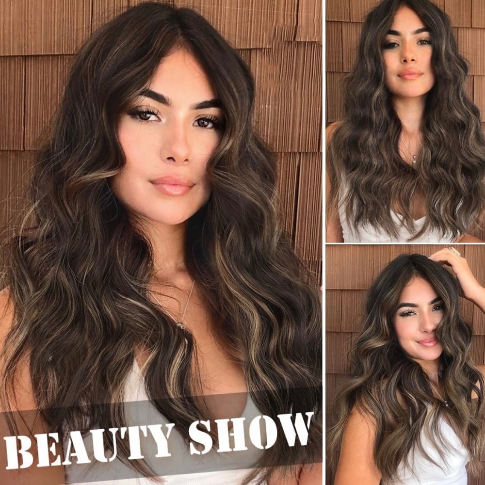 Lace front brown mix blonde wig..